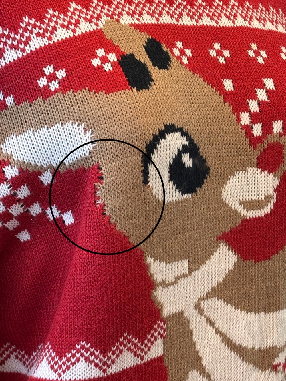 Ugly Christmas Sweater Rudolph and Snowflakes Women’s M - Picture 5 of 11